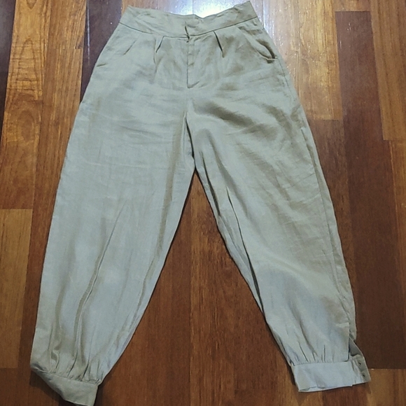 Dissh size 10 100% linen sand coloured harem pant - Picture 5 of 13